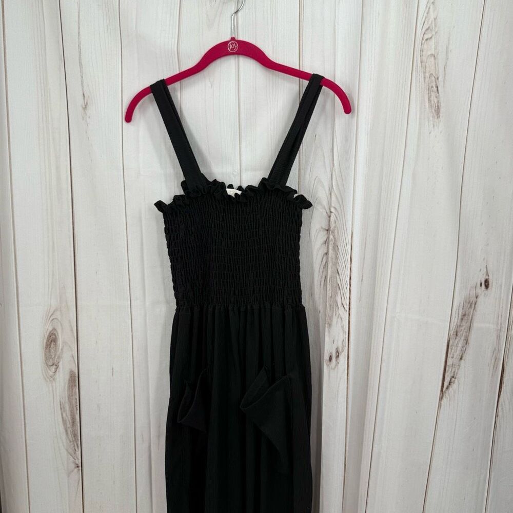 Eldridge Women’s Large Black Smocked Jumpsuit